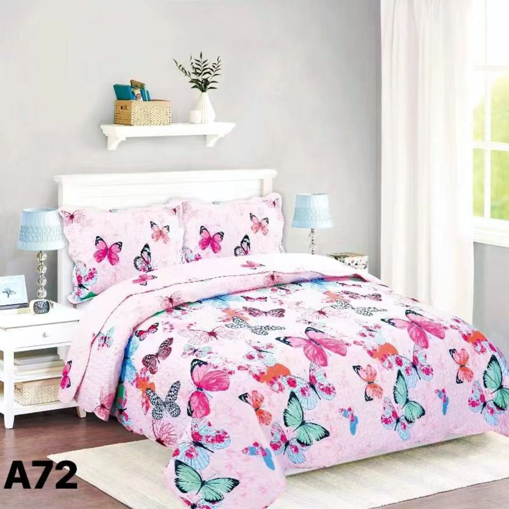 cubre cama 1.5 plazas Mariposas